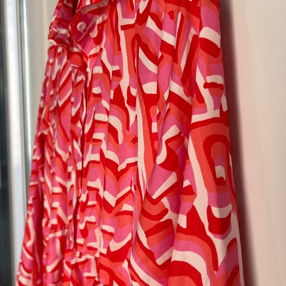 Sunday Up Gorgeous Pink Orange & White Pattern Dress - Picture 9 of 10